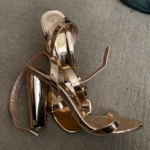Rose gold heels